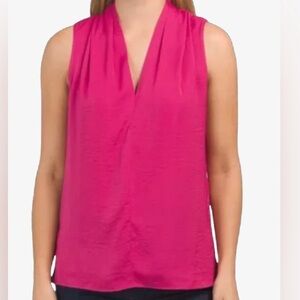 Kobi Halperin Pink V-Neck Sleeveless Blouse